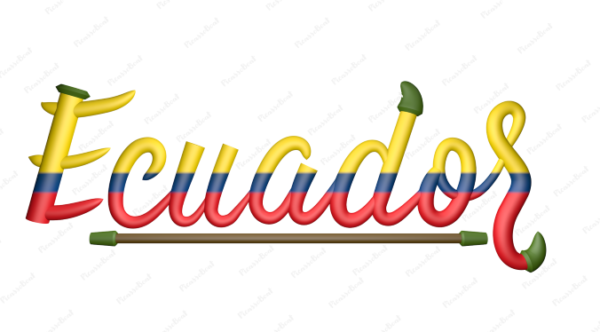 Ecuador Calligraphy Country Template