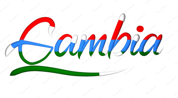 Gambia Calligraphy Country Template