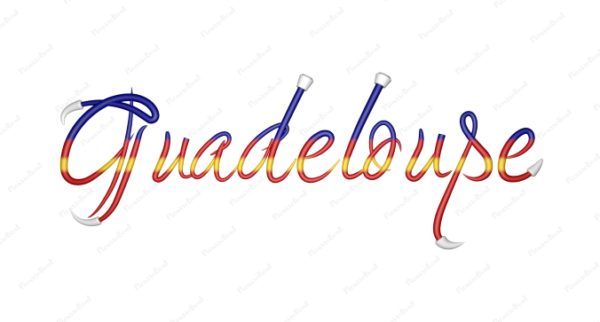 Guadeloupe Calligraphy Country Template