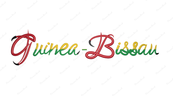 Guinea - Bissau Calligraphy Country Template