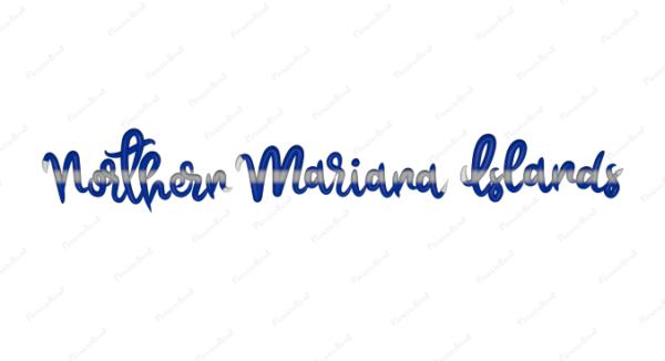 Northern Mariana Islands Calligraphy Country Template