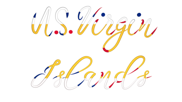 US Virgin Island Calligraphy Country Template