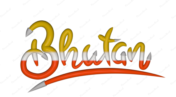 Bhutan Calligraphy Country Template