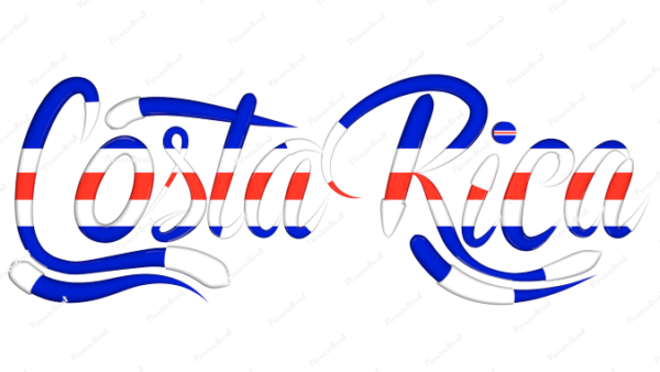Costa Rica Calligraphy Country Template