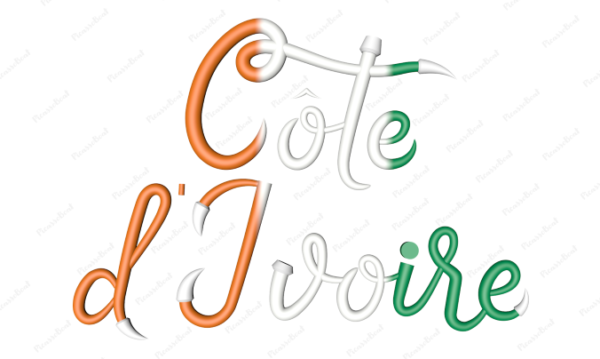 Cote D'Ivoire Calligraphy Country Template