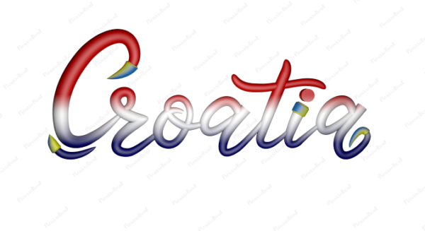 Croatia Calligraphy Country Template
