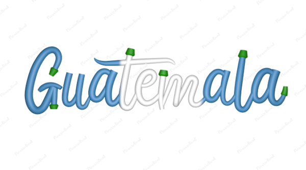 Guatemala Calligraphy Country Template