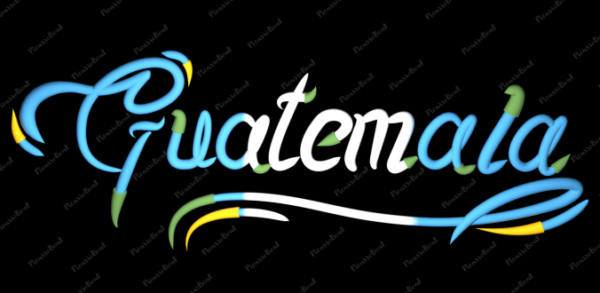 Guatemala Calligraphy Country Template