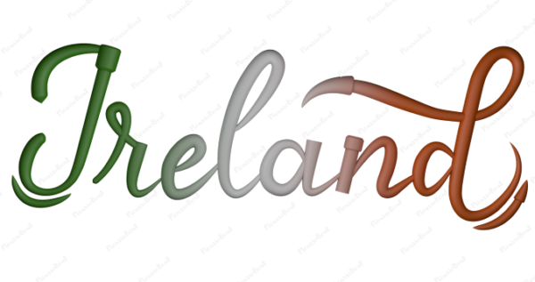 Ireland Calligraphy Country Template