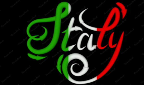 Italy Calligraphy Country Template