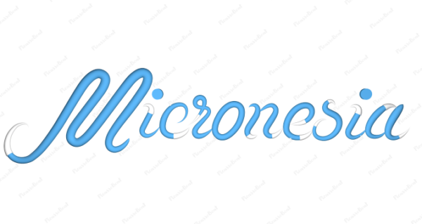 Micronesia Calligraphy Country Template