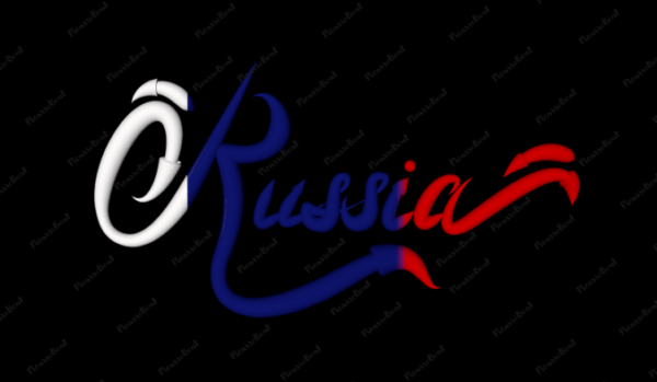 Russia Calligraphy Country Template