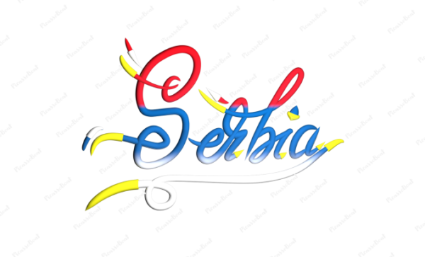 Serbia Calligraphy Country Template