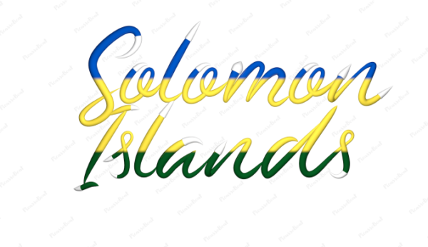 Solomon Islands Calligraphy Country Template