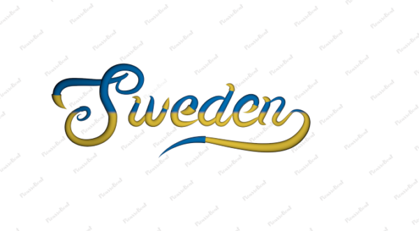 Sweden Calligraphy Country Template