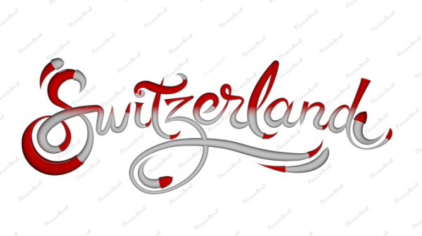 Switzerland Calligraphy Country Template