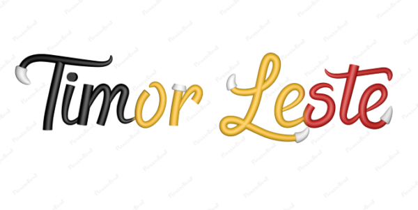 Timor Leste Calligraphy Country Template