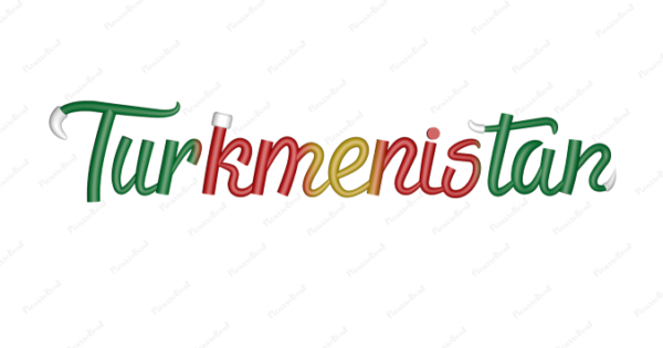 Turkmenistan Calligraphy Country Template