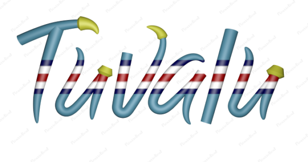 Tuvalu Calligraphy Country Template