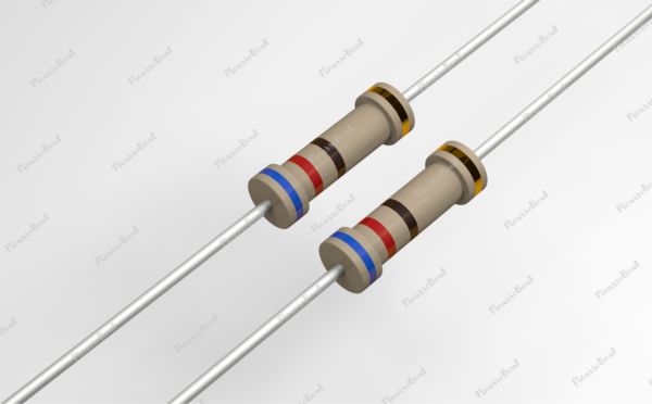 62 Ohm Carbon Film Resistor (±5% Tolerance, 1/4 Watt)